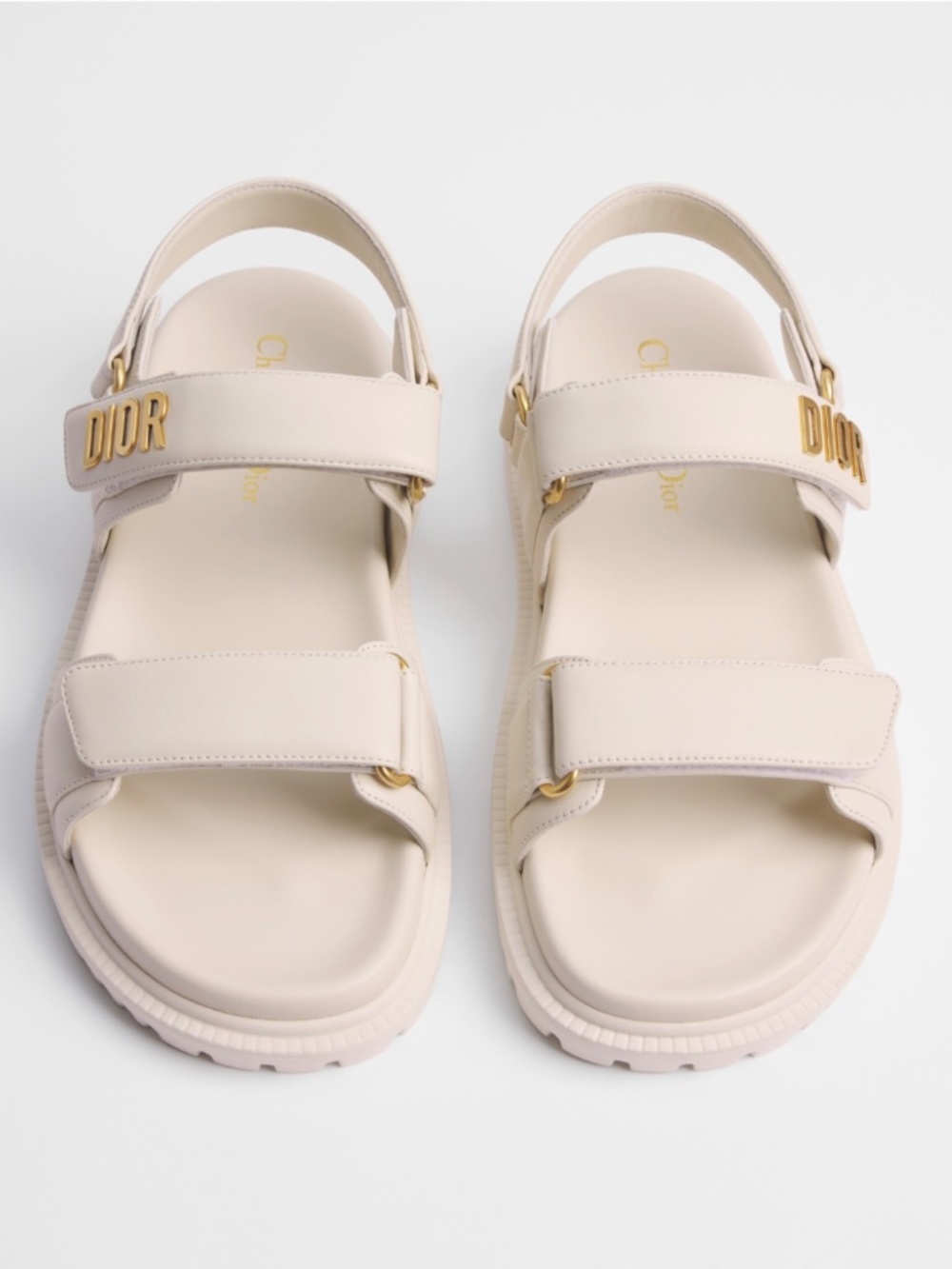 Christian Dior Dioract Sandals White – Size EU 38